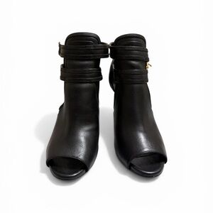 Michael Michael Kors Women's Peep-Toe Ankle Boots with Gold Colored Closure